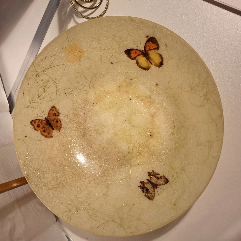 Butterfly Design Decorative bowl 11" vintage